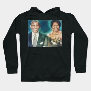 Barack and Michelle Obama Portrait Hoodie